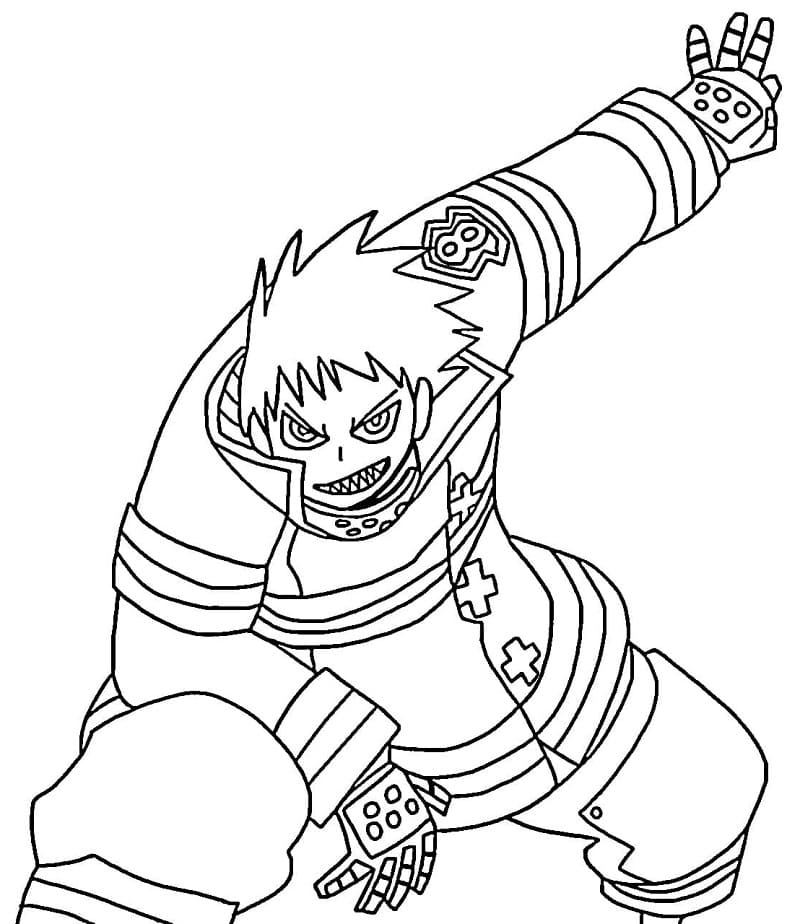 Coloriage Shinra Kusakabe Imprimer Coloriagemanga