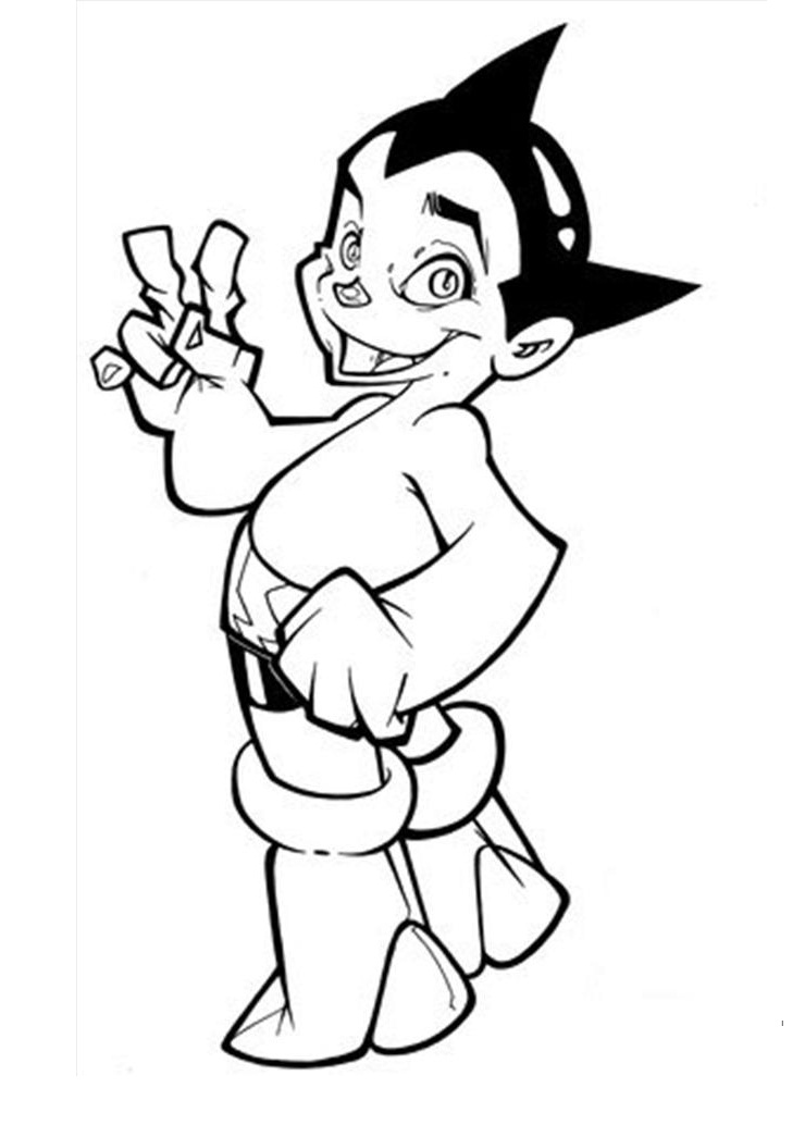 Coloriage Astro Boy drôle