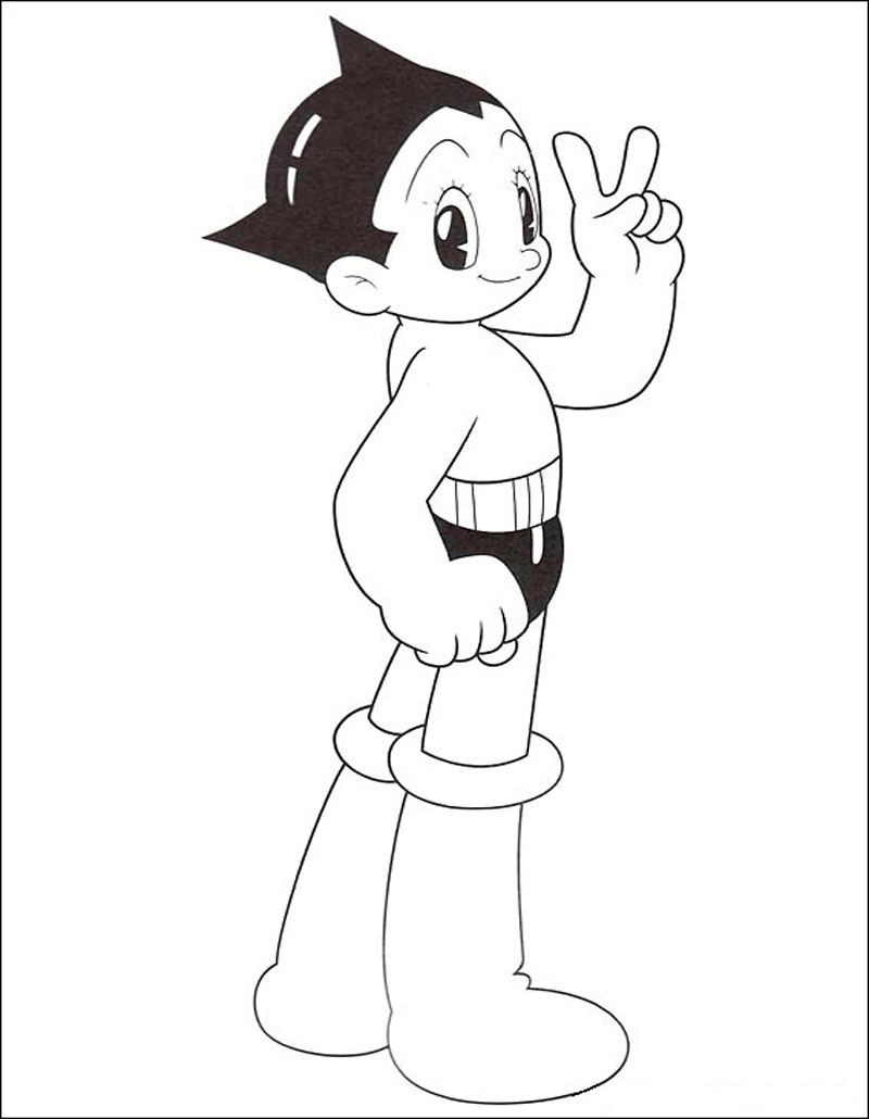 Coloriage Astro Boy mignon gratuit