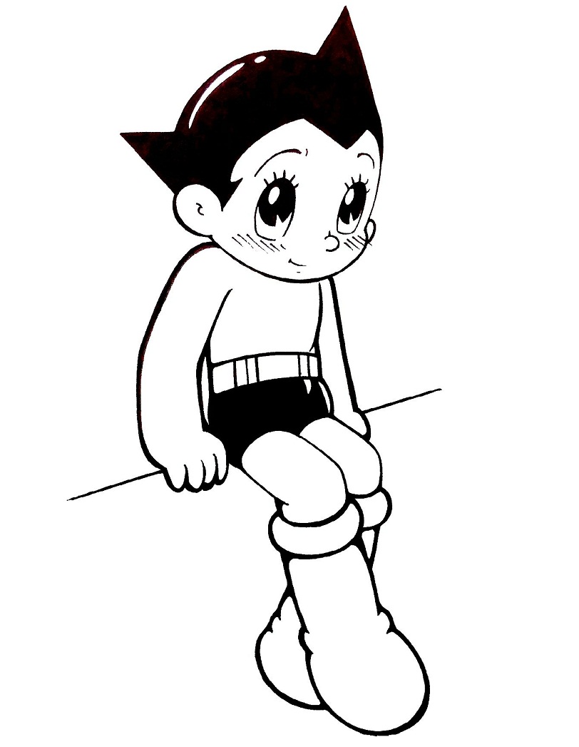 Coloriage Astro Boy sourire