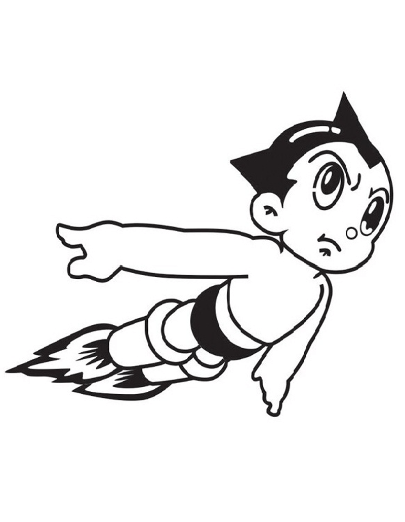 Coloriage Astro Boy Volant