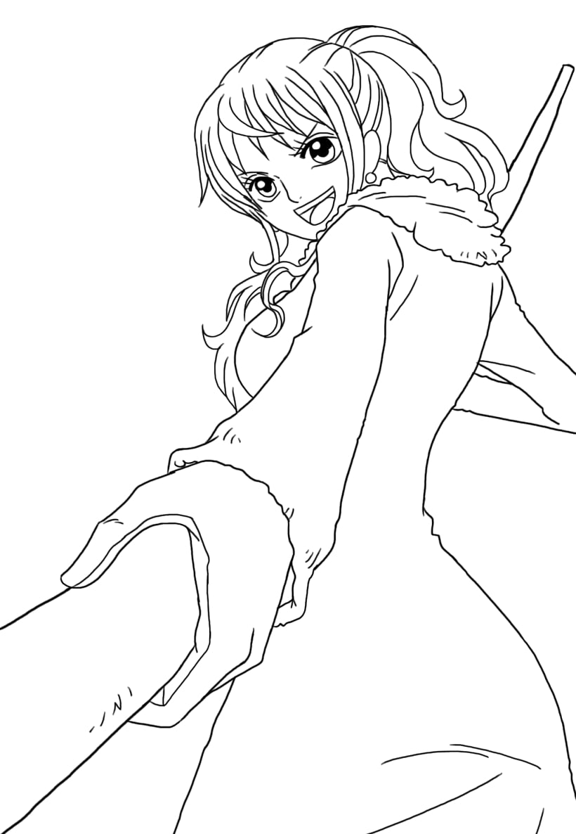 Coloriage Belle image de Nami