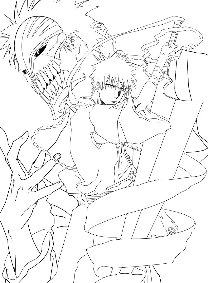 Coloriage Bleach Ichigo Kurosaki