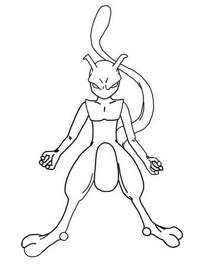 Coloriage Cool Mewtwo