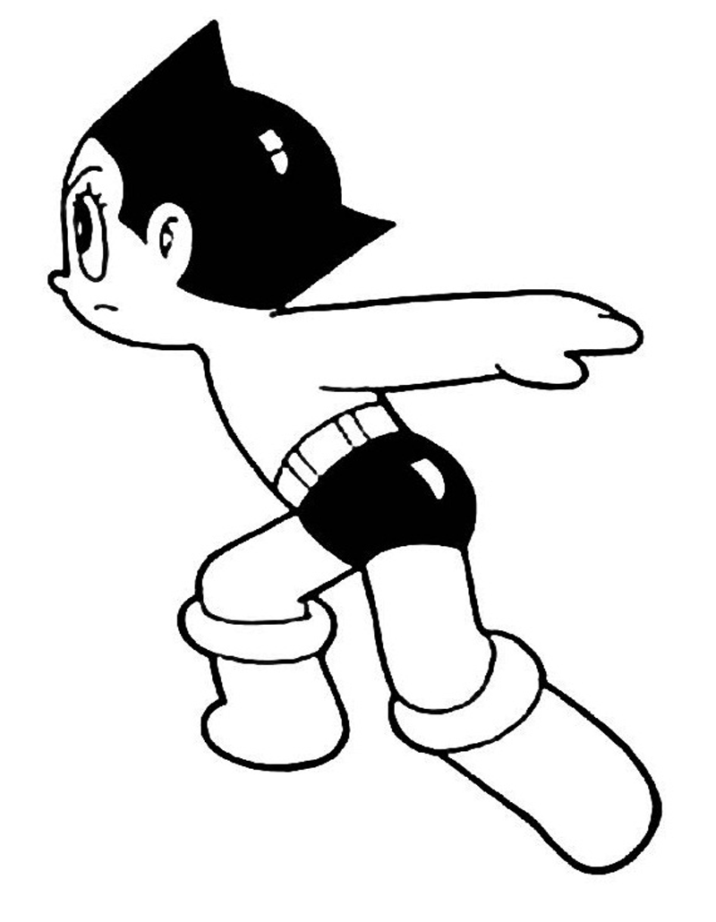 Coloriage Côté gauche d'Astro Boy