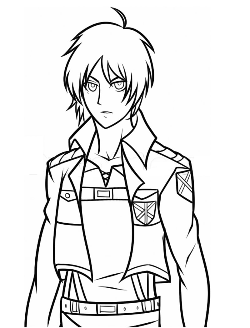 Coloriage Eren Jäger à imprimer