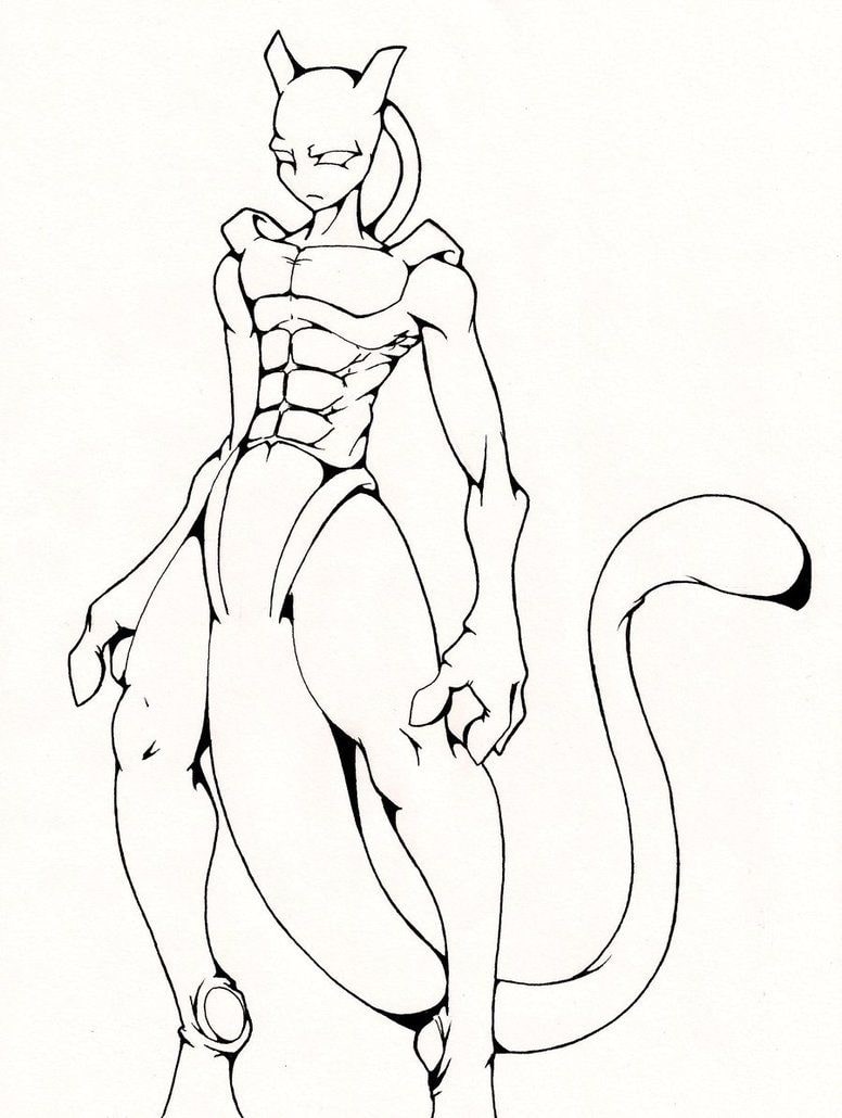 Coloriage Image Pokémon Mewtwo