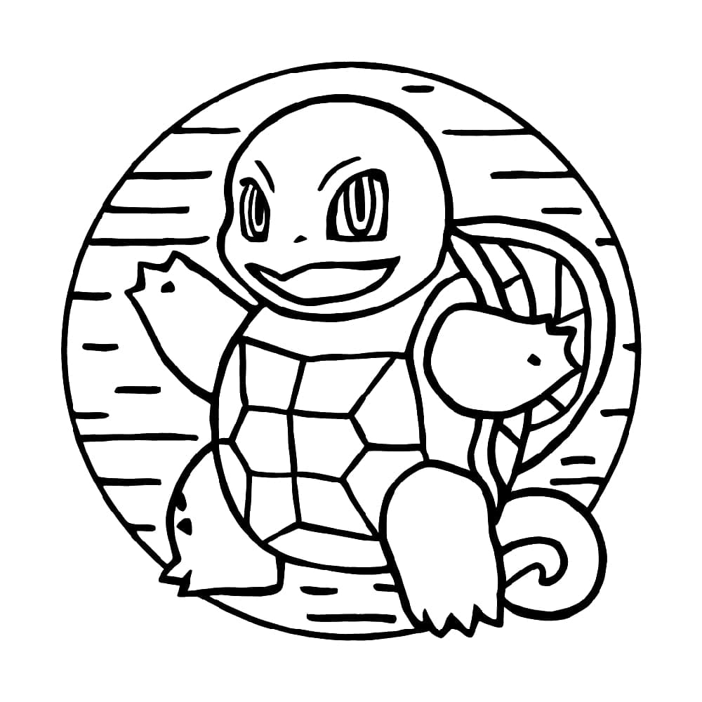 Coloriage Imprimer Squirtle gratuitement pour les enfants