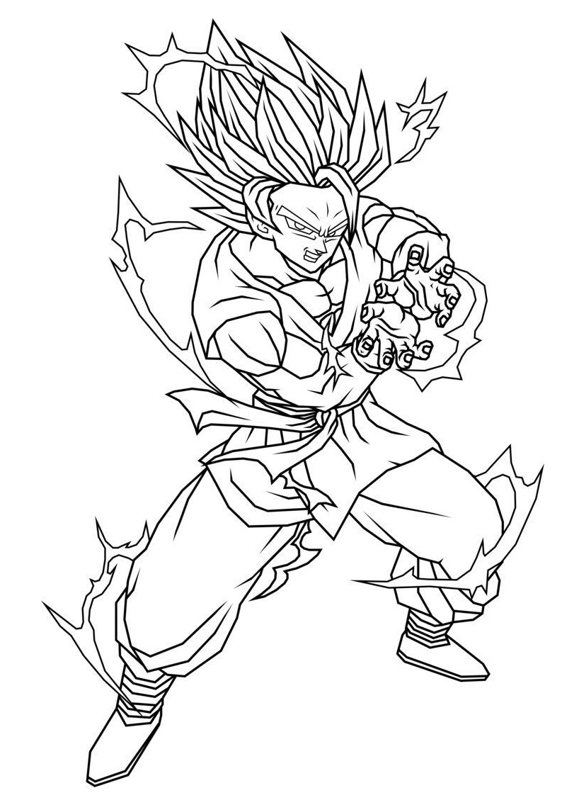 Coloriage Joli Goku SS2