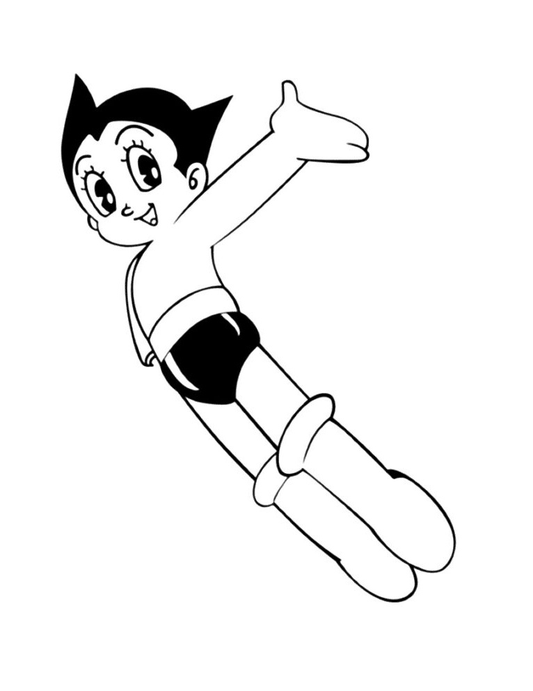 Coloriage Joyeux Astro Boy