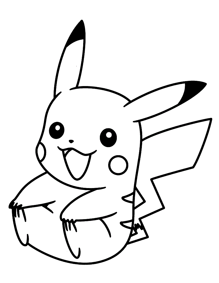 Coloriage Joyeux Pokémon Pikachu