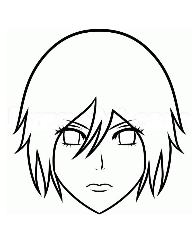 Coloriage Le visage de Mikasa Ackerman