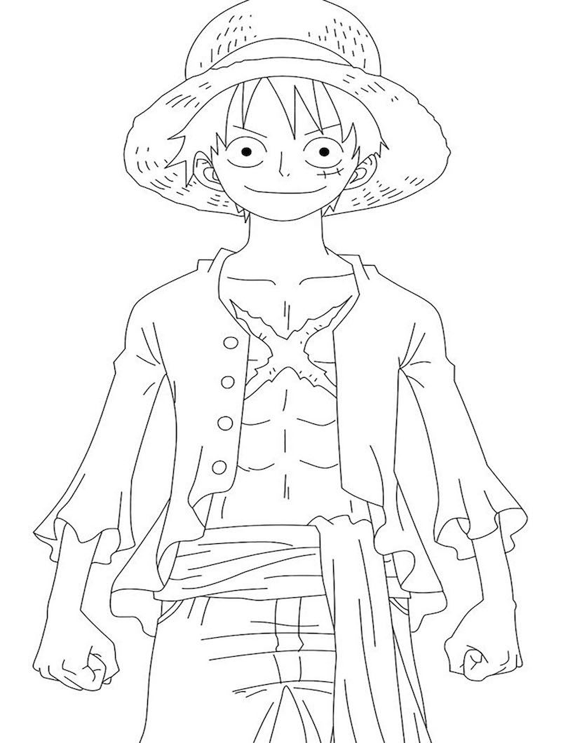 Coloriage Luffy Dans One Piece