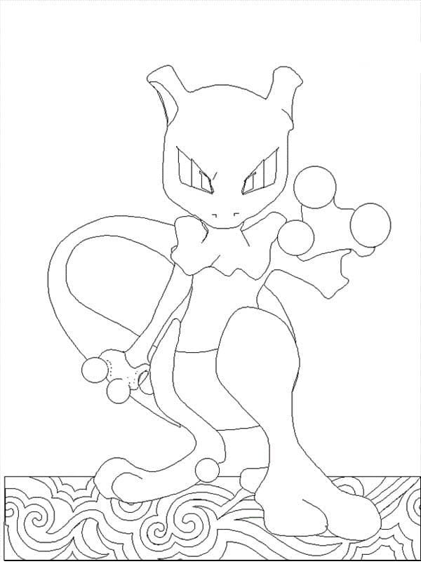 Coloriage Mewtwo gratuit