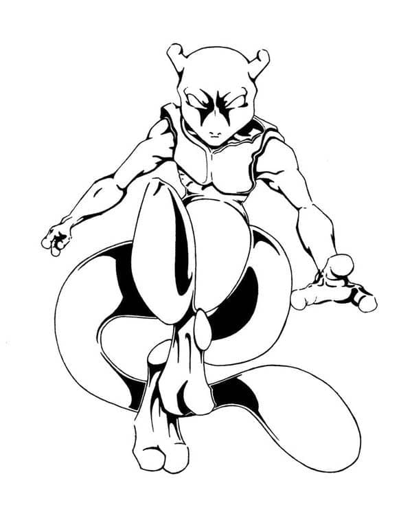Coloriage Mewtwo Image HD