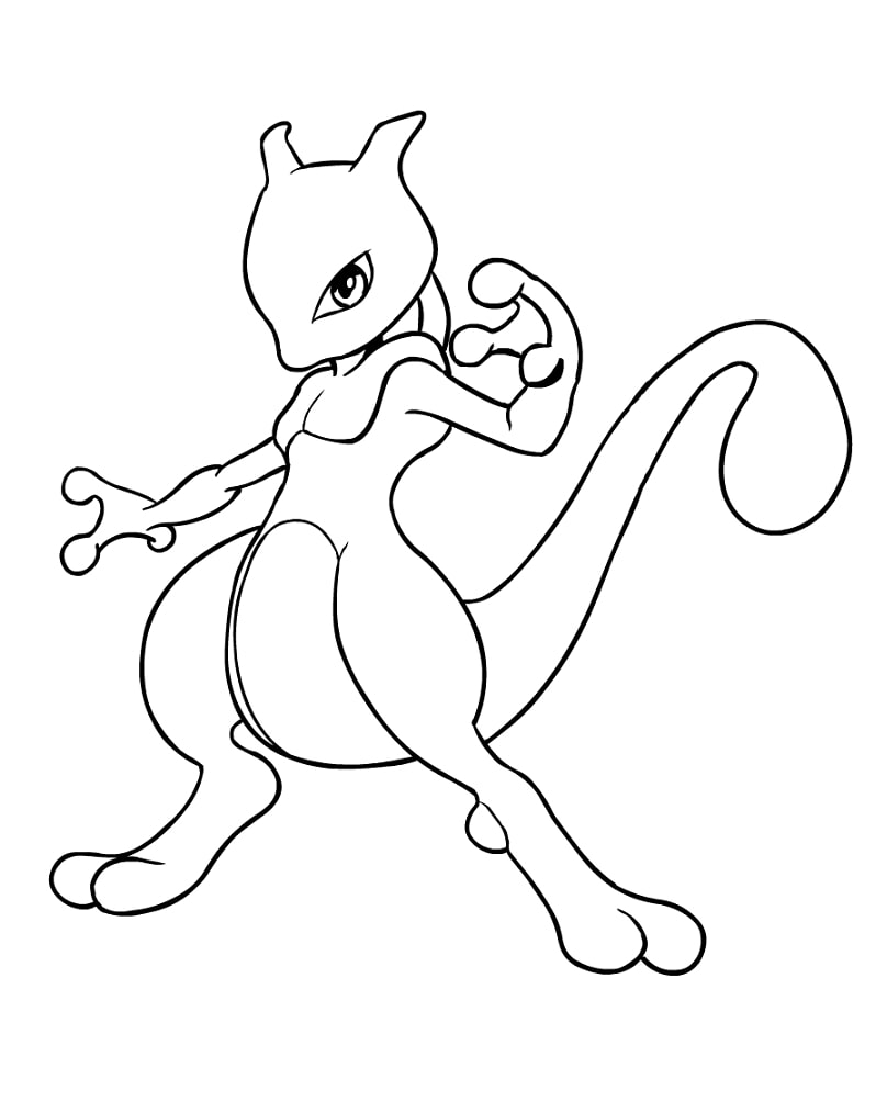 Coloriage Mewtwo imprimable