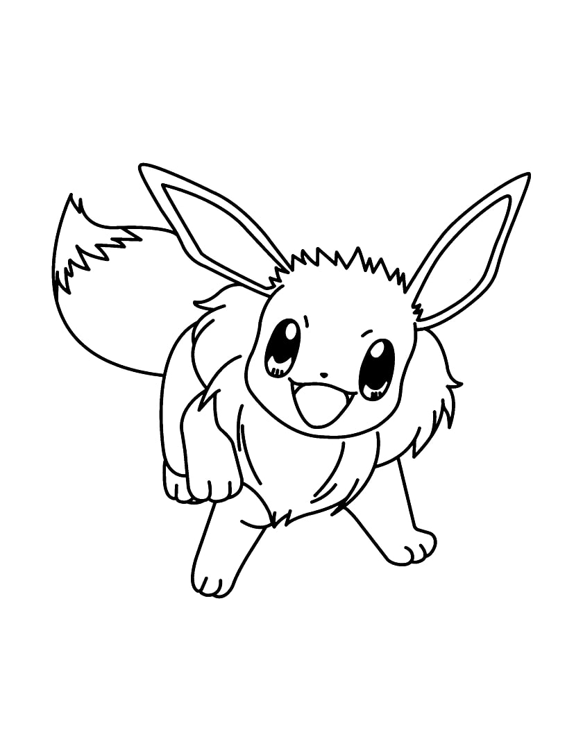 Coloriage Pokémon Évoli Image