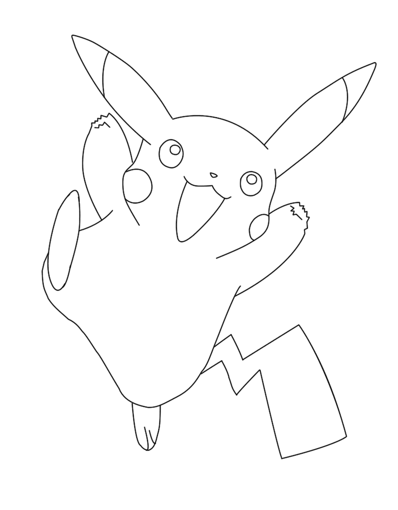 Coloriage Pokemon Pikachu