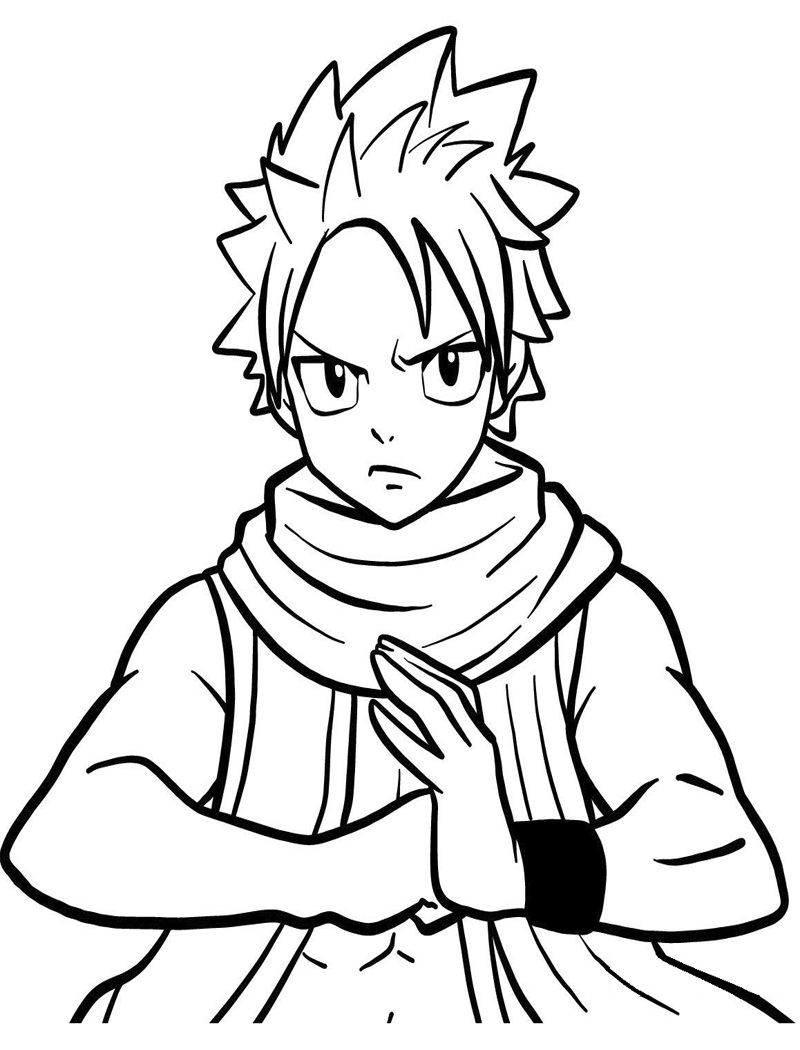 Coloriage Portrait De Natsu