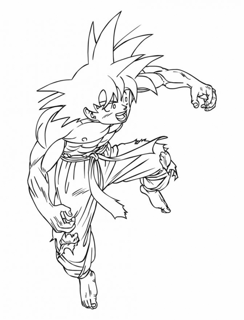 Coloriage Pouvoir De Goku