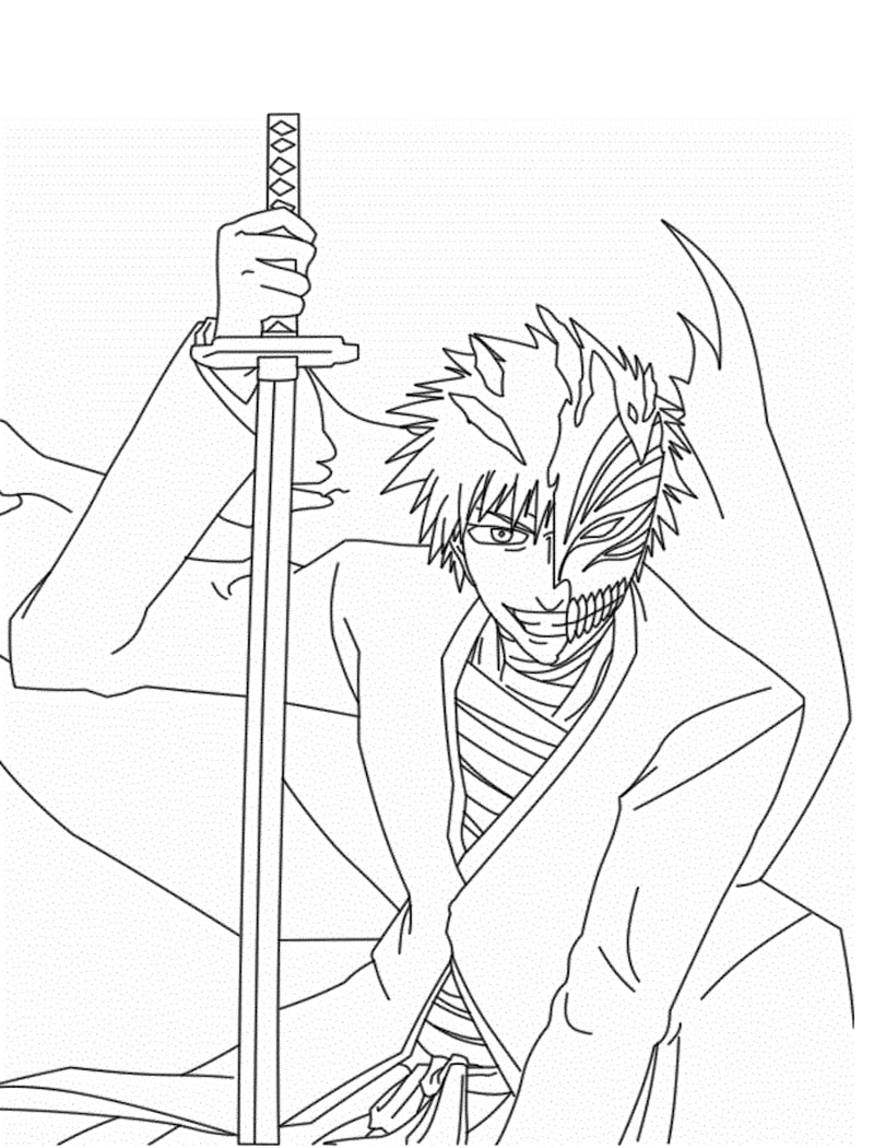 Coloriage Puissant Ichigo Kurosaki