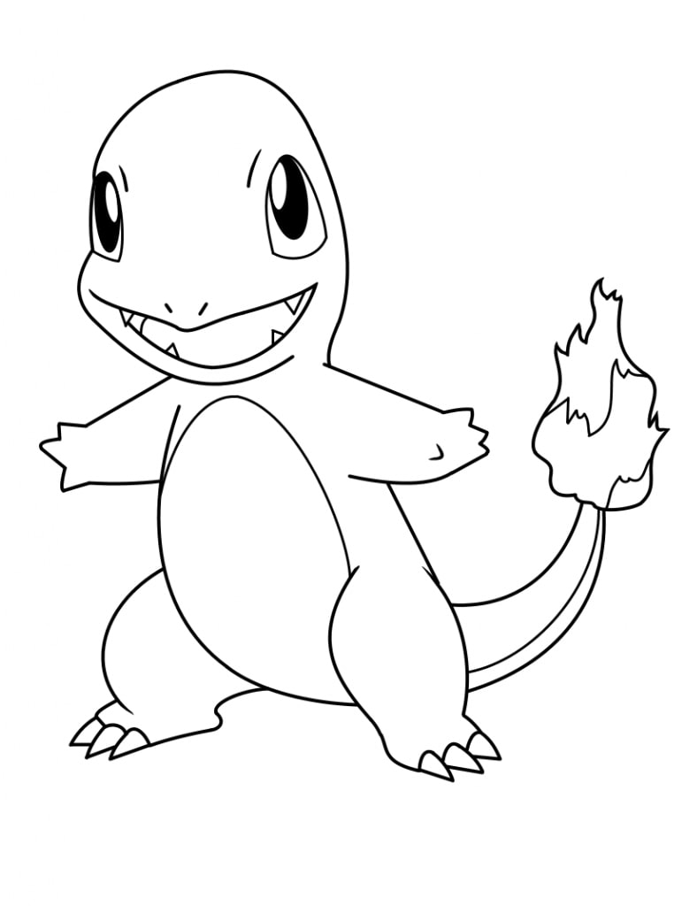 Coloriage Salamèche Un Phénoménal Pokemon