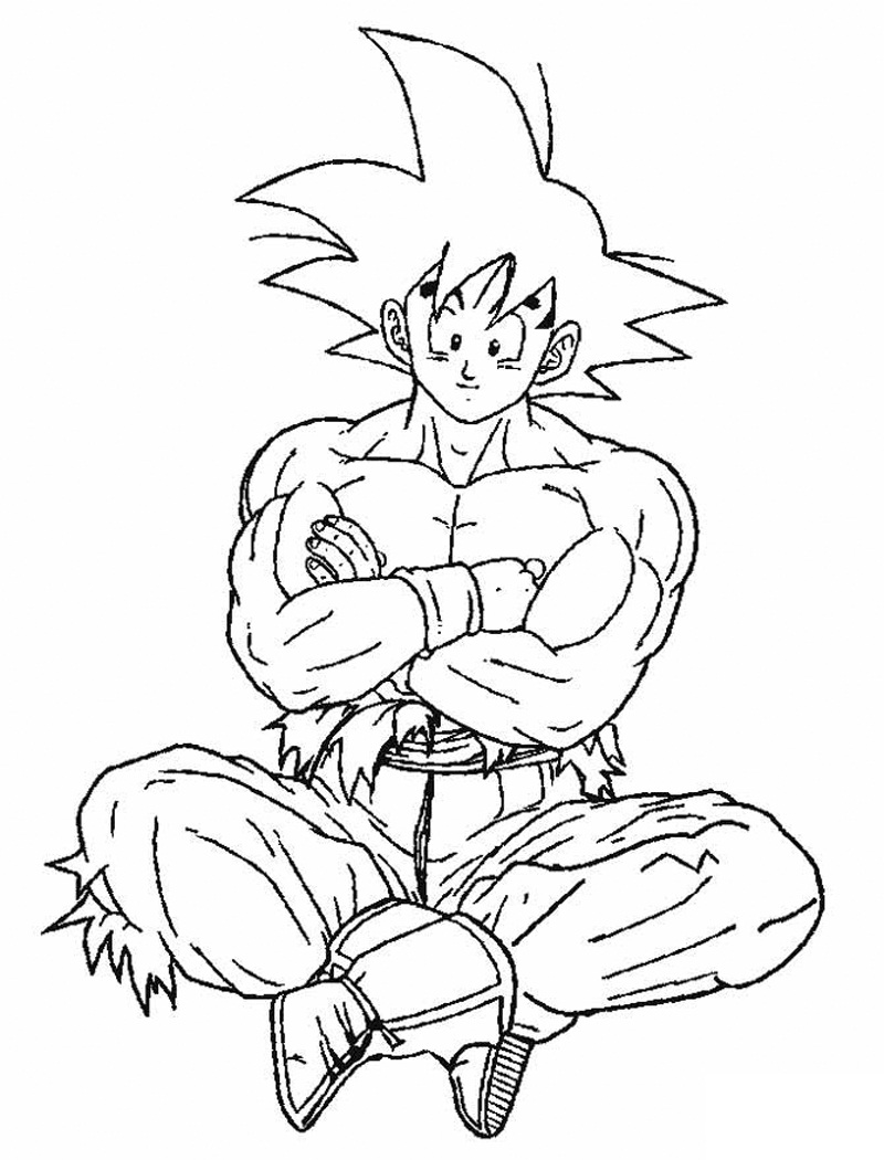 Coloriage Son Goku Dans Dragon Ball Z