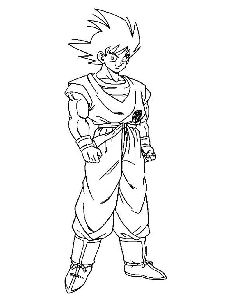 Coloriage Son Goku Dragon Ball Z