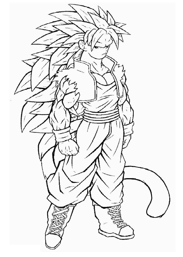Coloriage Son Goku Ss3