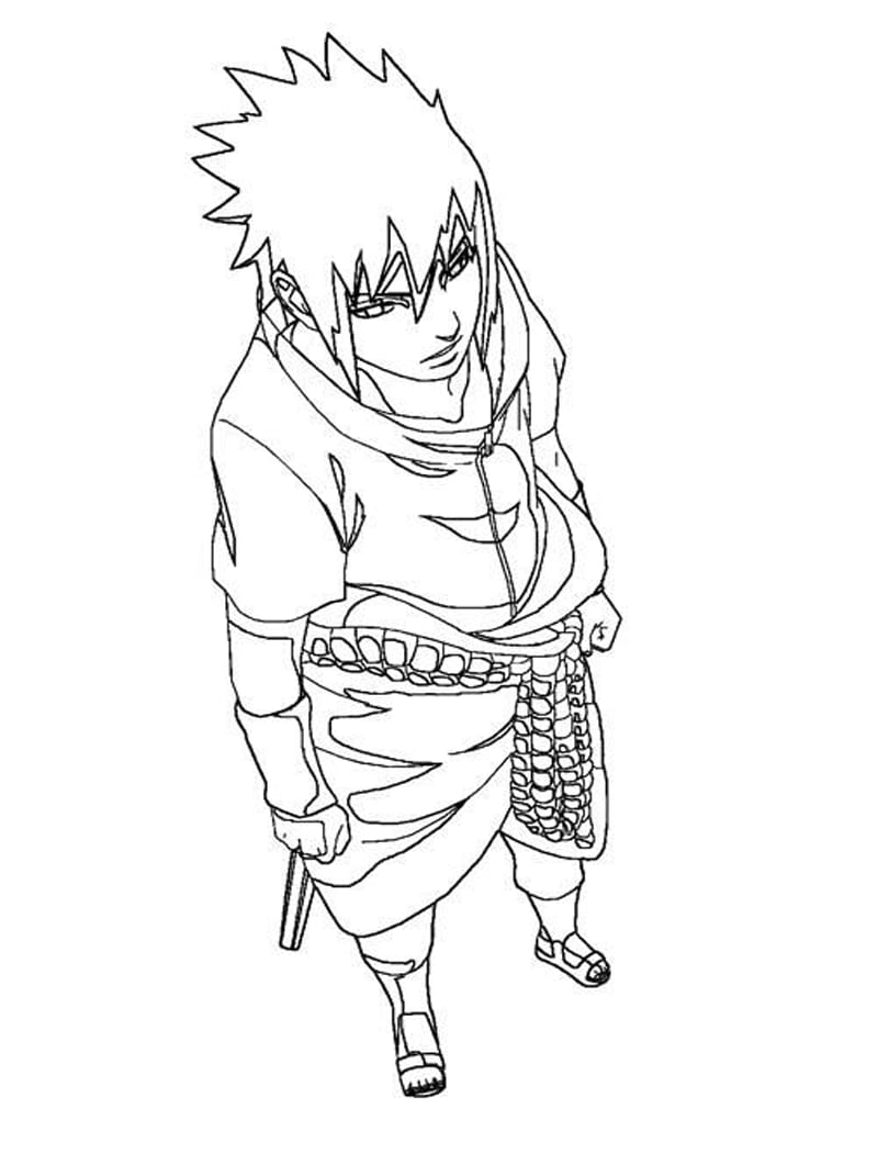 Coloriage Sympa Sasuke