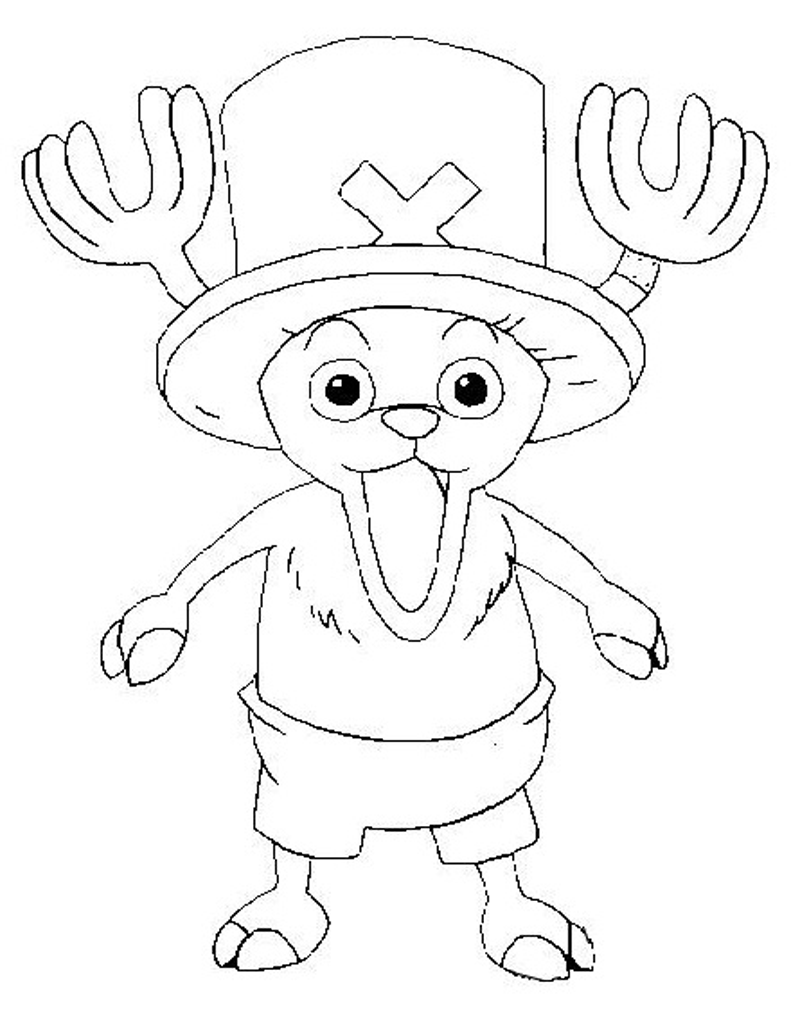 Coloriage Tony Tony Chopper En Riant