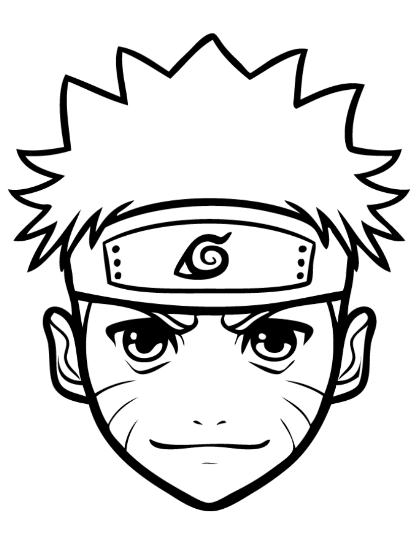 Coloriage Visage de Naruto