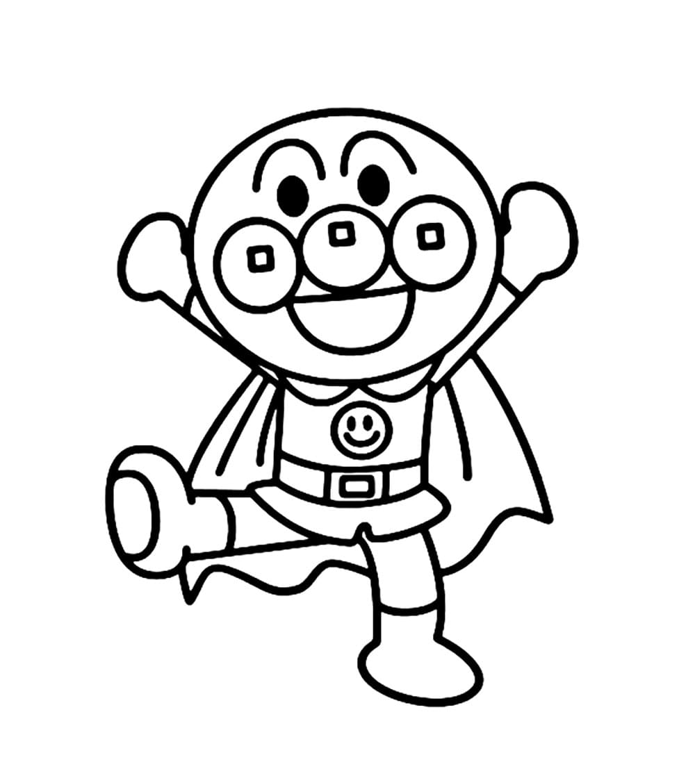 Coloriage Anpanman danse