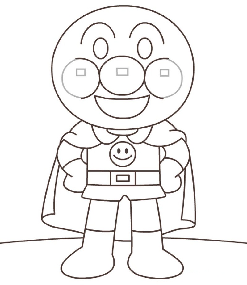 Coloriage Anpanman drôle