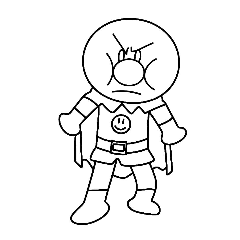 Coloriage Anpanman en colère