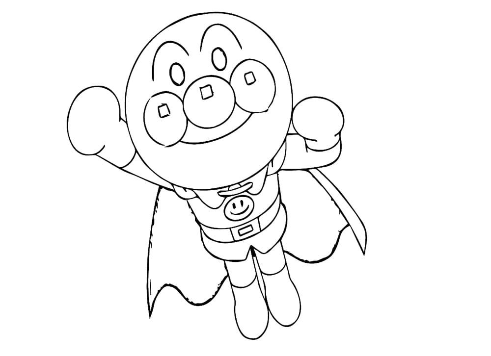 Coloriage Anpanman gratuit imprimable