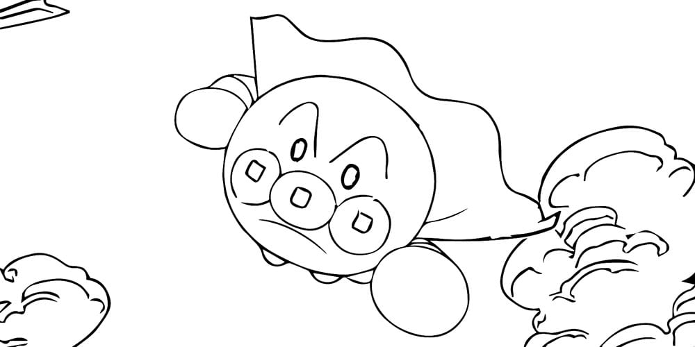 Coloriage Anpanman imprimable