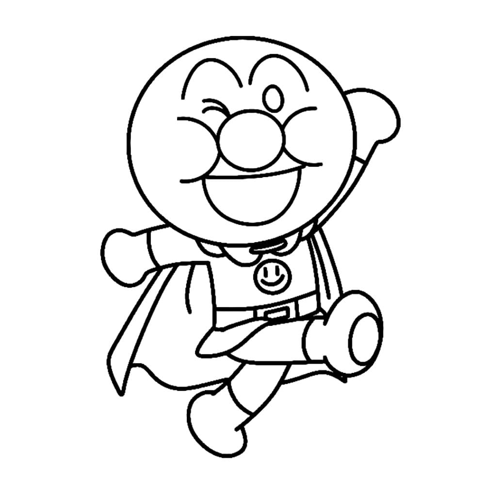 Coloriage Anpanman marche