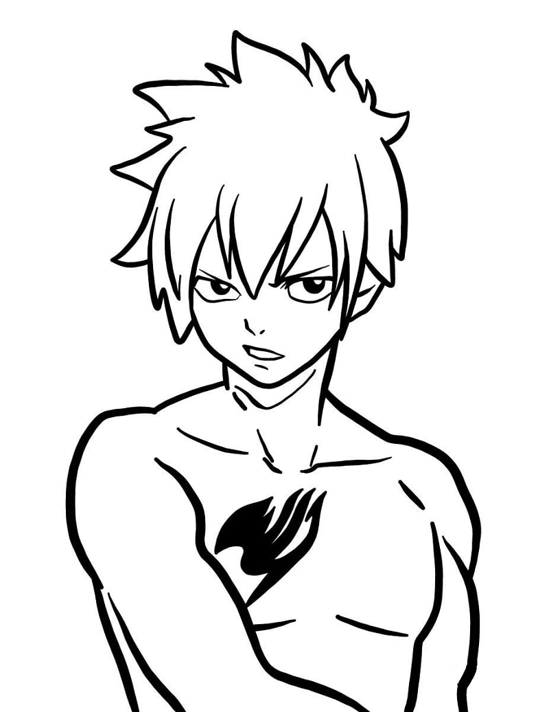 Coloriage Basique Gray Fullbuster
