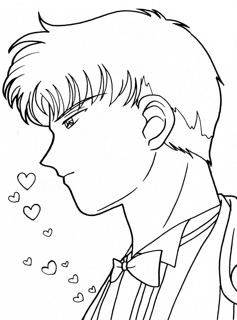 Coloriage Beau Mamoru Chiba