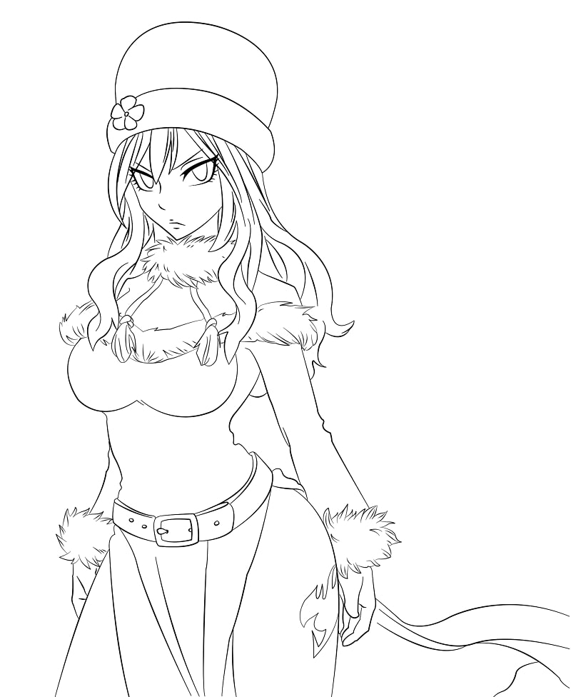 Coloriage Belle image de Juvia Loxar