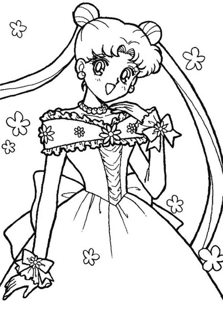 Coloriage Belle image d'Usagi Tsukino