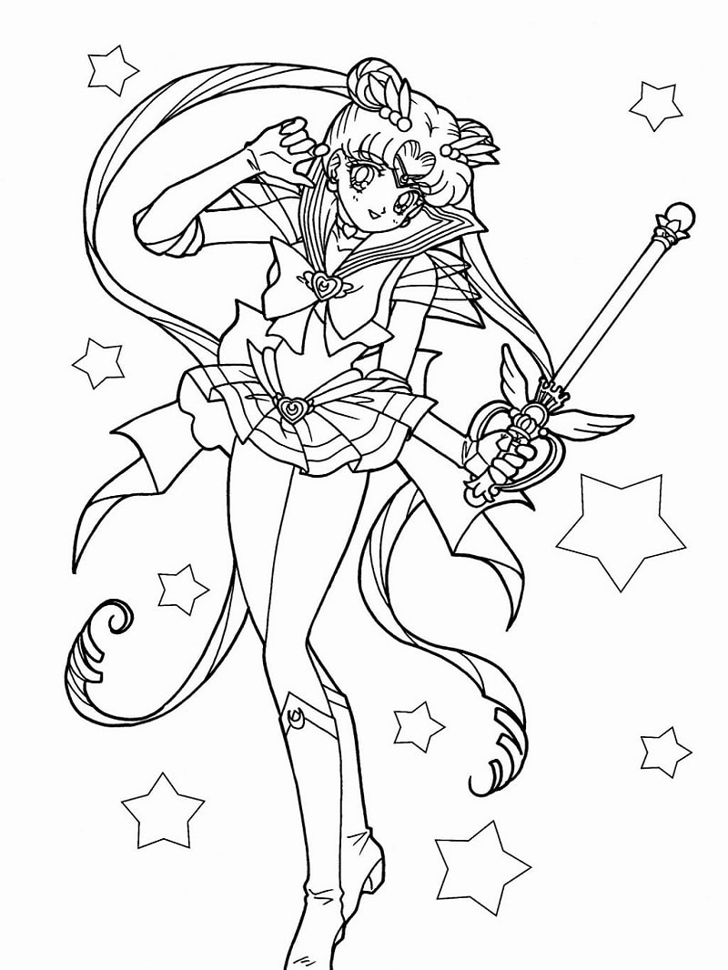 Coloriage Belle Usagi Tsukino