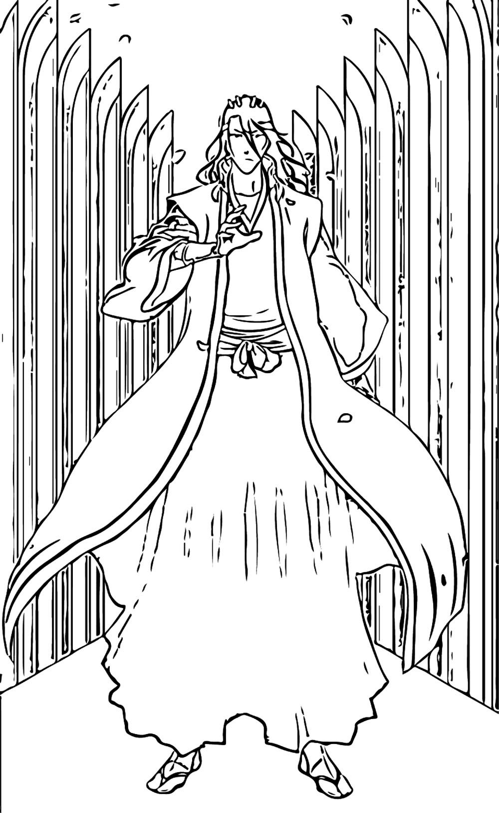 Coloriage Byakuya Kuchiki Bleach