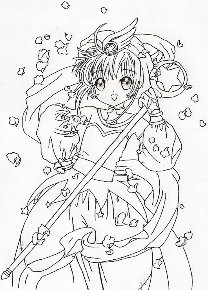 Coloriage Cardcaptor Sakura imprimable