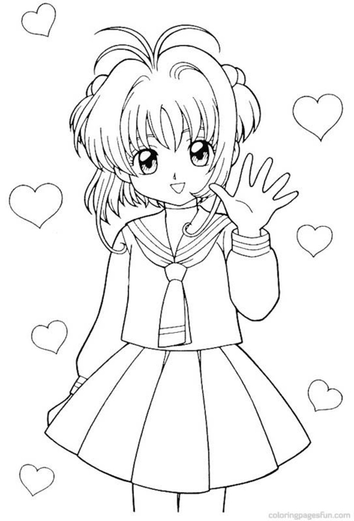 Coloriage Cardcaptor Sakura mignonne