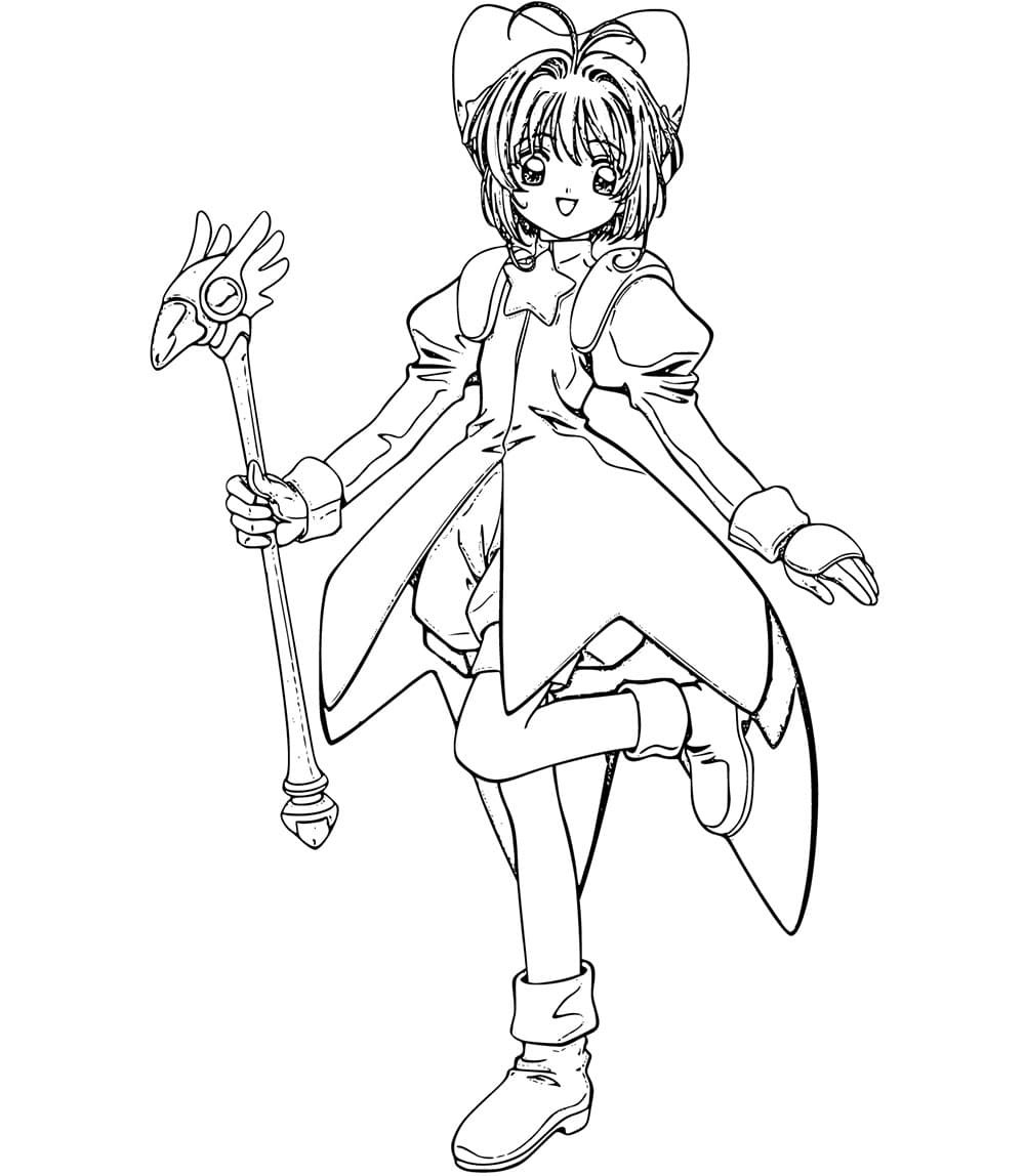 Coloriage Cardcaptor Sakura mignonne imprimable