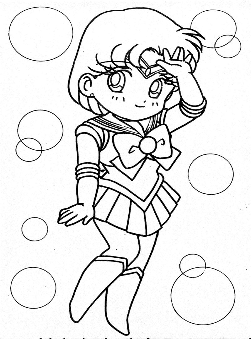 Coloriage Chibi Ami Mizuno