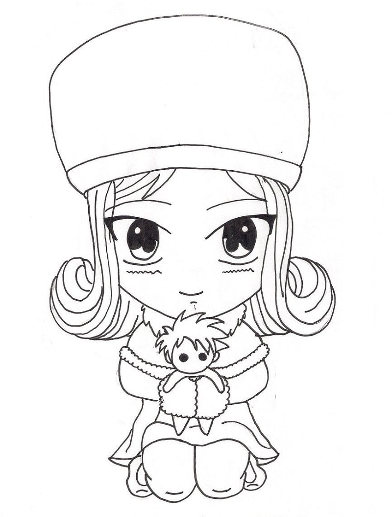 Coloriage Chibi Juvia Loxar