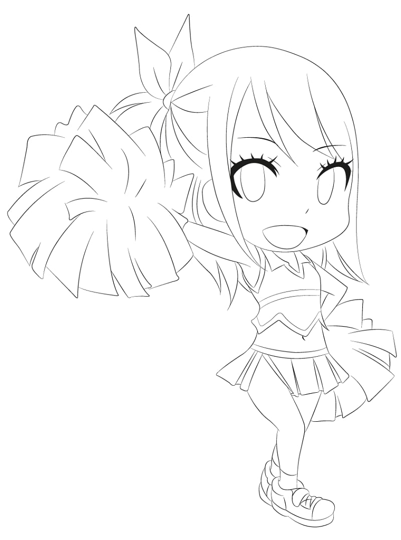 Coloriage Chibi Lucy Heartfilia Acclamations